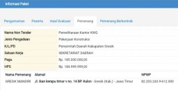 Kabag Pengadaan Barang & Jasa Gresik Ungkap Nama KWG yang Digelontorkan Dana APBD untuk Kantornya