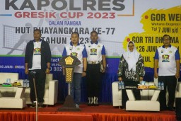 Dandim 0817 Gresik, Apresiasi dan Berikan Dukungan pada Upacara Pembukaan Turnamen Bola Voli