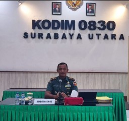 Dandim 0830/Surabaya Utara Ikuti Seminar Nasional TNI AD Ke-VII Tahun 2023 Secara Virtual
