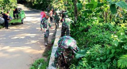 Sinergitas Danramil Darangdan Dengan Polri dan Masyarakat, Wujudkan Lingkungan Bersih
