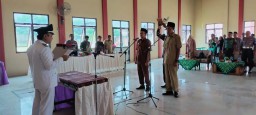 Nurrohman Lantik dan Ambil Sumpah Jabatan Dua Kasun Untuk Membantu Kinerja Pemdes Kepuharum