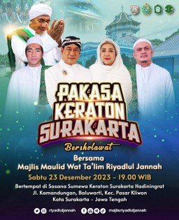 Lembaga Dewan Adat Keraton Surakarta Gelar Sholawat Peringati HUT PAKASA ke 92 Tahun