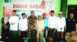 Sambut Bulan Suci Ramadhan, Koramil Arosbaya Gandeng MWC NU Gelar Donor Darah