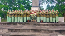 HUT Persit KCK Ke 78, Kodim 0619/Pwk bersama Armed 9 Laksanakan Ziarah ke TMP Sirnaraga