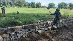 Pra TMMD CXX Kodim 0619/PWK di Desa Gurudug Fokus Perbaikan Drainase