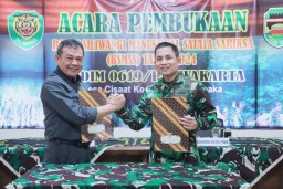 Dandim 0619/PWK Buka Kegiatan Bakti Siliwangi Manunggal Satata Sariksa