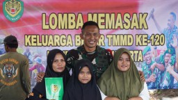 Harmonisasi : Kodim 0619/PWK Gelar Lomba Masak Nasi Liwet Bersama Masyarakat