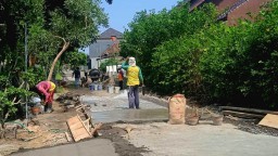 Pemdes Keras Gelontorkan DD Untuk Pembangunan Jalan Lingkungan