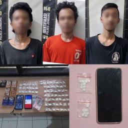 Polisi Ringkus 3 Pengedar Pil Koplo Sita Ratusan Butir Pil Dobel L dan Y