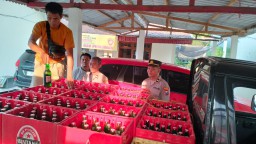 Polsek Kabuh Gagalkan Pengiriman 696 Botol Miras Yang Akan Masuk Kota Santri