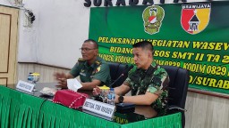 Tim Wasev Sterad Bidang Komsos Kunjungi Kodim 0830/Surabaya Utara