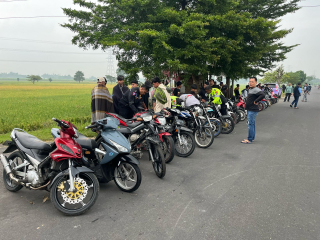 Polres Nganjuk Bubarkan Balap Liar di Desa Trayang