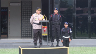 Polda Sulteng Kirim 2 SSK Satbrimob BKO Pengamanan PSU Pilkada Kabupaten Banggai