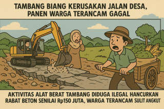 Tambang Biang Kerusakan Jalan Desa, Panen Warga Terancam Gagal