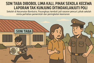 SDN Taba Dibobol Lima Kali, Pihak Sekolah Kecewa Laporan Tak Kunjung Ditindaklanjuti Polisi
