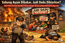 Sabung Ayam Dibakar, Judi Dadu Dibiarkan?