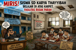 Miris! Siswa SD Karya Thayyibah Belajar di Atas Karpet, Fasilitas Rusak Parah