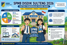 SPMB 2026 di Sulteng Tetap Gunakan Skema Tahun Lalu, Pendaftaran Online Dipermudah