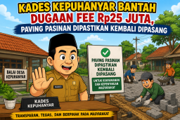 Kades Kepuhanyar Bantah Dugaan Fee Rp25 Juta, Paving Pasinan Dipastikan Kembali Dipasang