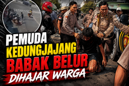 Aksi Curanmor Gagal, Terduga Pelaku Babak Belur Diamuk Massa