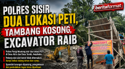 Polres Sisir Dua Lokasi PETI, Tambang Kosong, Excavator Raib