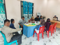 Tim PTPD Kecamatan Bolano Monev LPJ APBDes Tahap I Desa Bolano