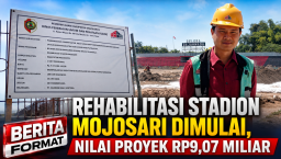 Rehabilitasi Stadion Mojosari Dimulai, Nilai Proyek Rp9,07 Miliar