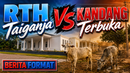 RTH Taiganja Jadi “Kandang Terbuka”, Sapi Berkeliaran Ganggu Pengunjung