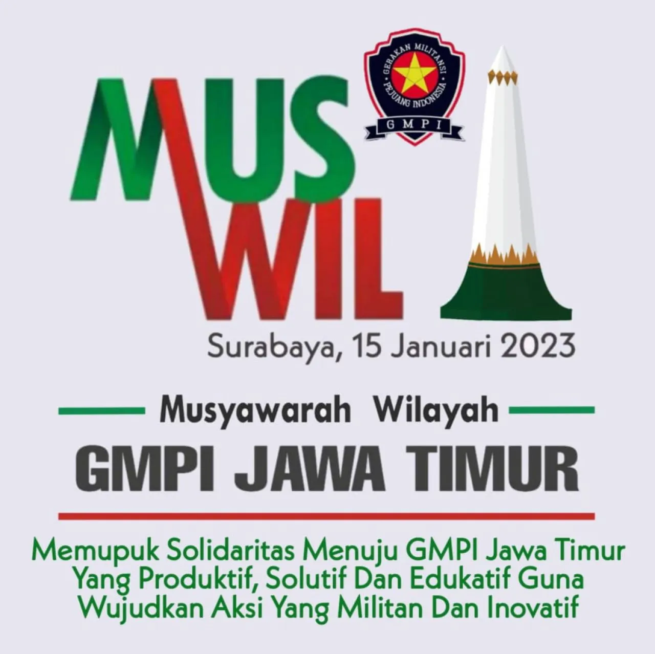 Surabaya, Menjadi Tuan Rumah Muswil GMPI Pertama