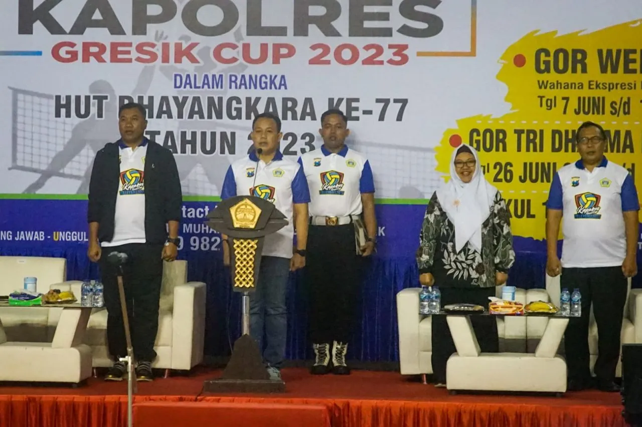 Dandim 0817 Gresik, Apresiasi dan Berikan Dukungan pada Upacara Pembukaan Turnamen Bola Voli