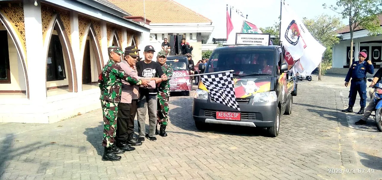 Maskot Pemilu, Mengikuti Kirab Pemilu 2024 di Dapil 4 Jombang