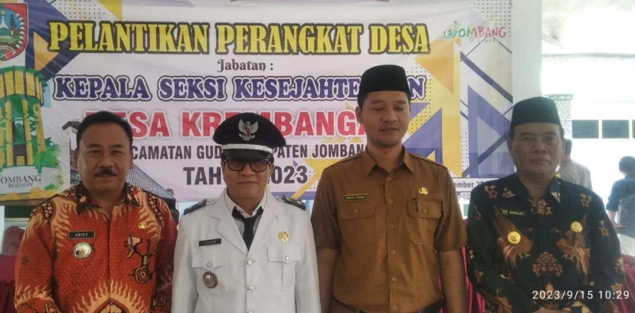 Kusnan Lantik dan Ambil Sumpah Jabatan Kasi Kesra Desa Krembangan