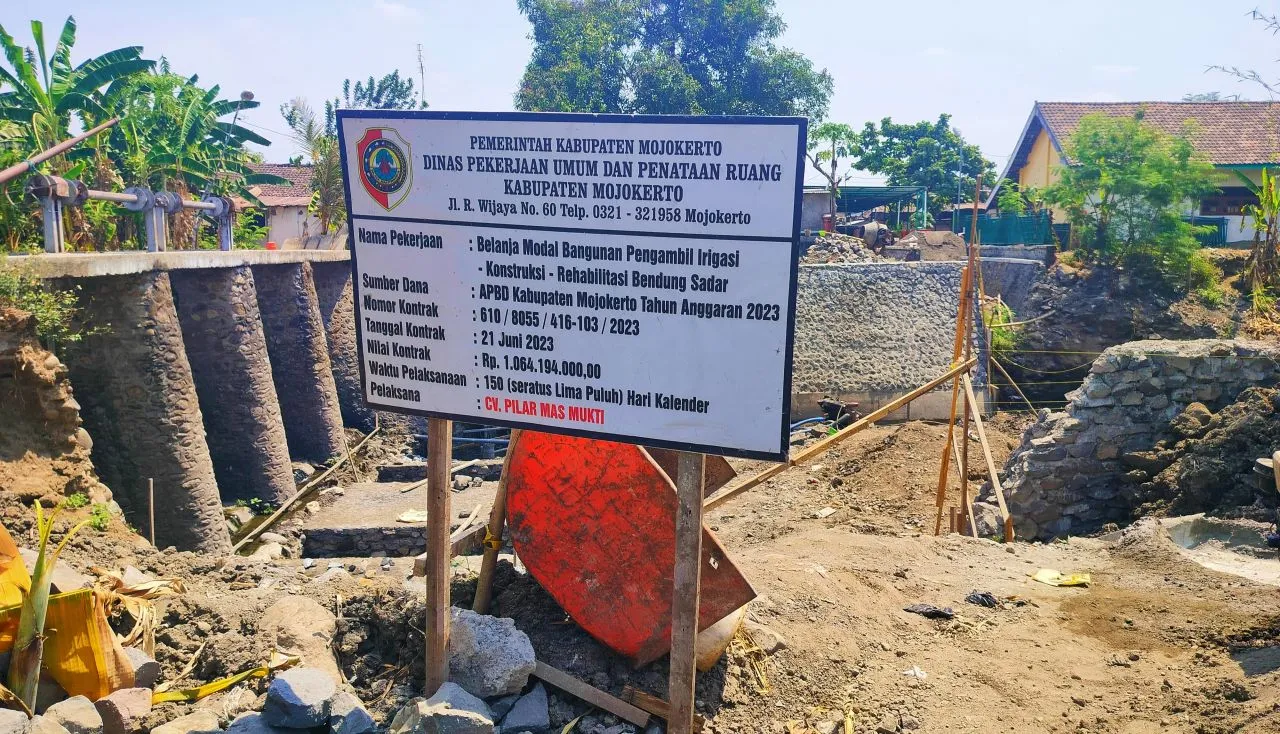 Rehabilitasi Bendung Sadar, Ditargetkan Rampung Sebelum Kontrak Selesai
