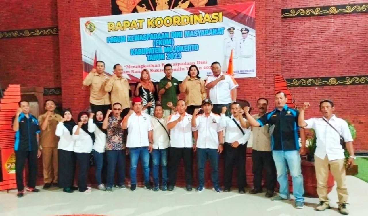 Rakor Bakesbangpol Kabupaten Mojokerto, Jaga Kondusifitas dan Pemilu Damai 2024