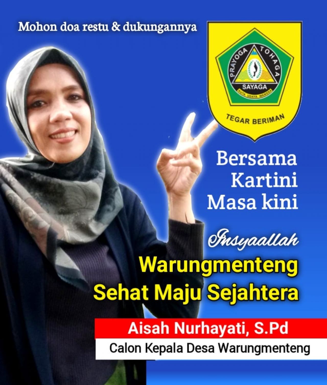 Aisah Nurhayati, Cakades Warungmenteng-Cijeruk Kab.Bogor