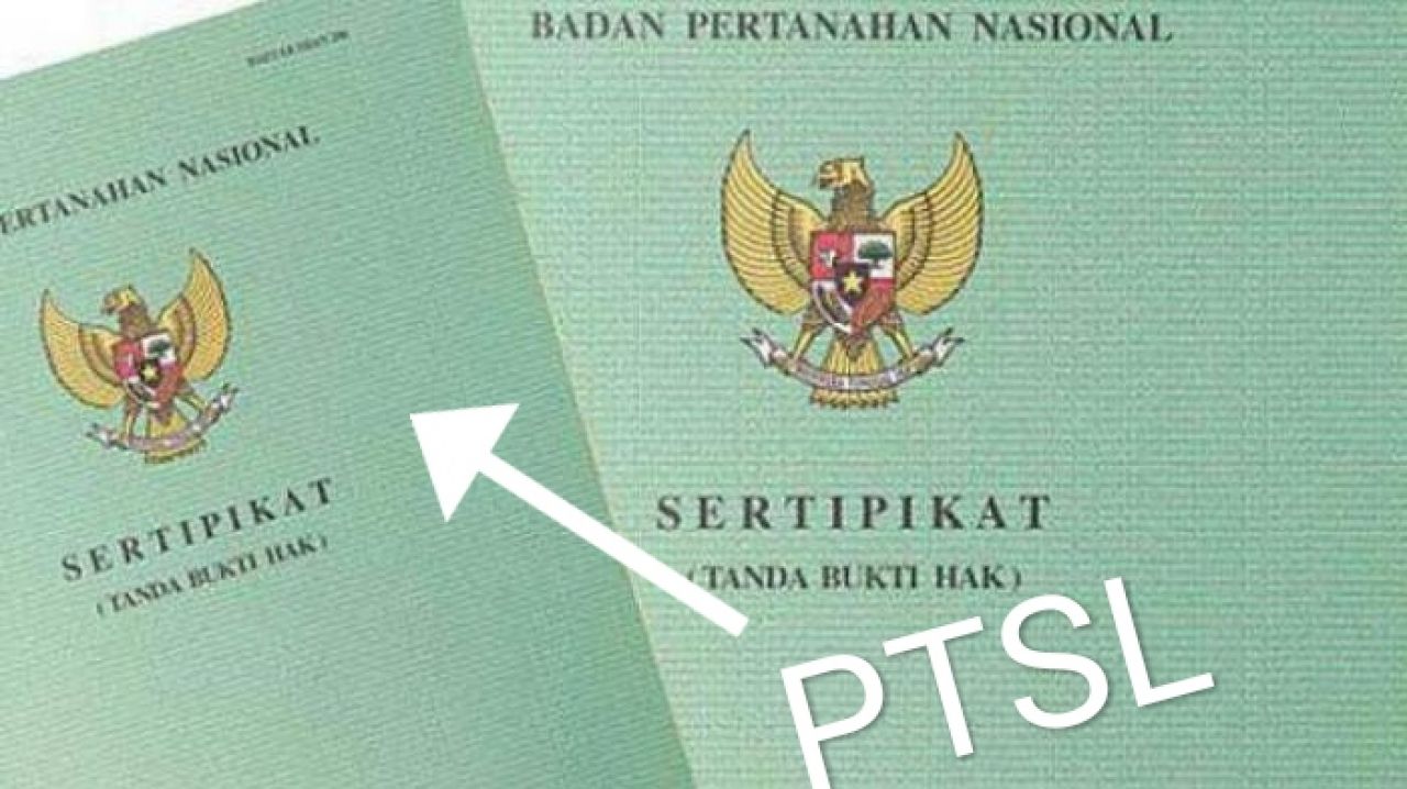 Caption : Gambar Ilustrasi Sertifikat Tanah Program PTSL