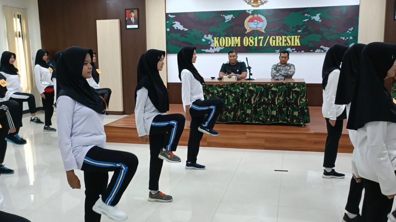 Peserta Paskibraka Saat Seleksi Di Makodim 0817/Gresik