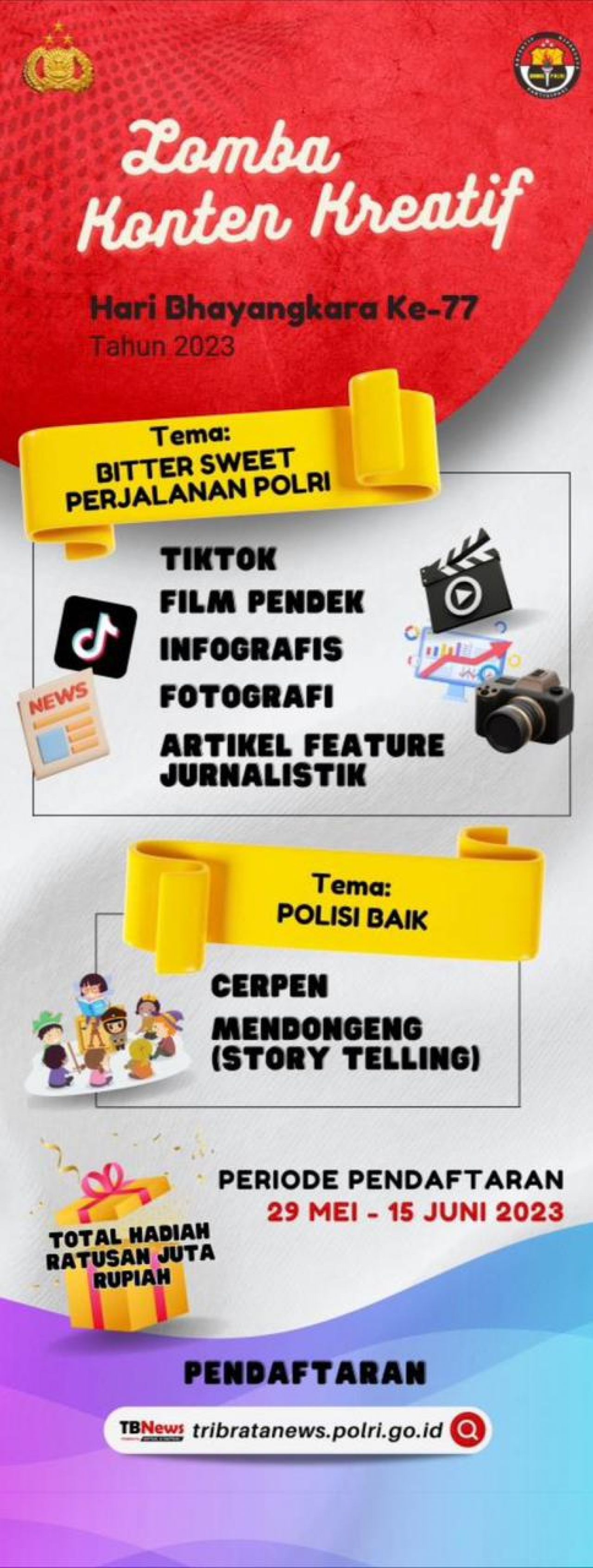 Peringati : Polres Jombang buka lomba konten kreatif dalam rangka memperingati HUT Bhayangkara ke-77