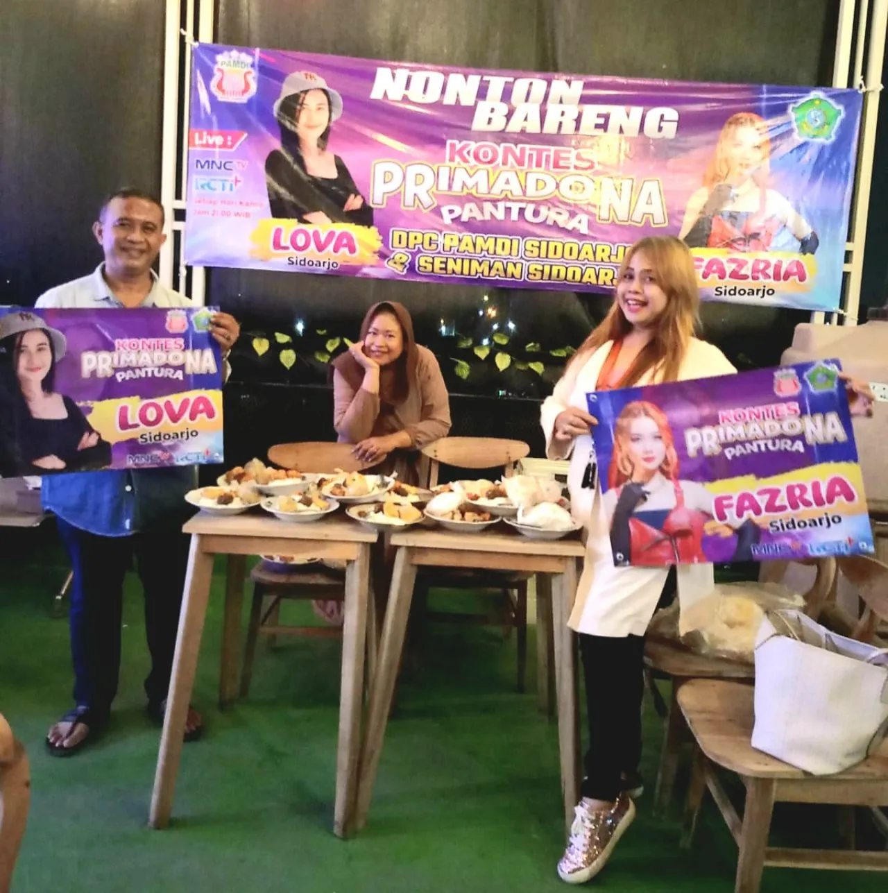 Dukung Fazria dan Lova, PAMDI Sidoarjo Nobar Kontes Primadona Pantura 2024