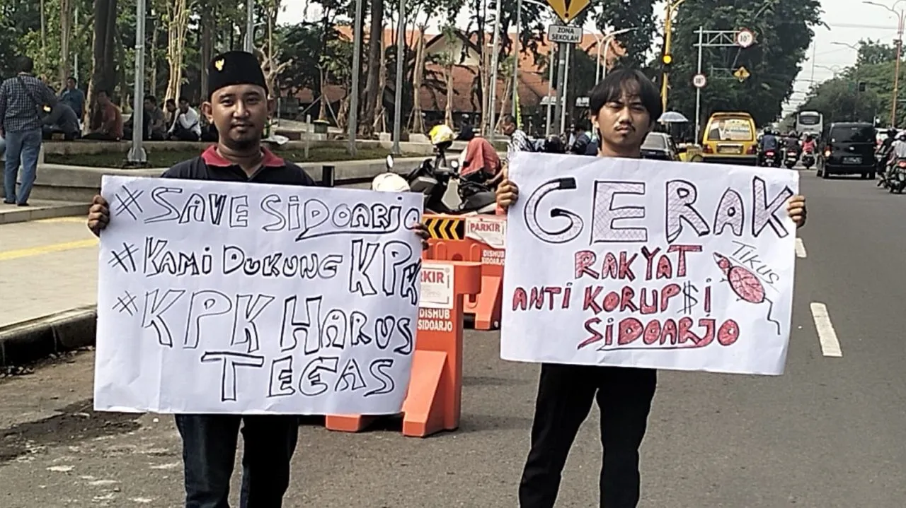 OTT Kasubag BPPD Sidoarjo, Picu Aksi Unras Desak KPK Agar Tegas
