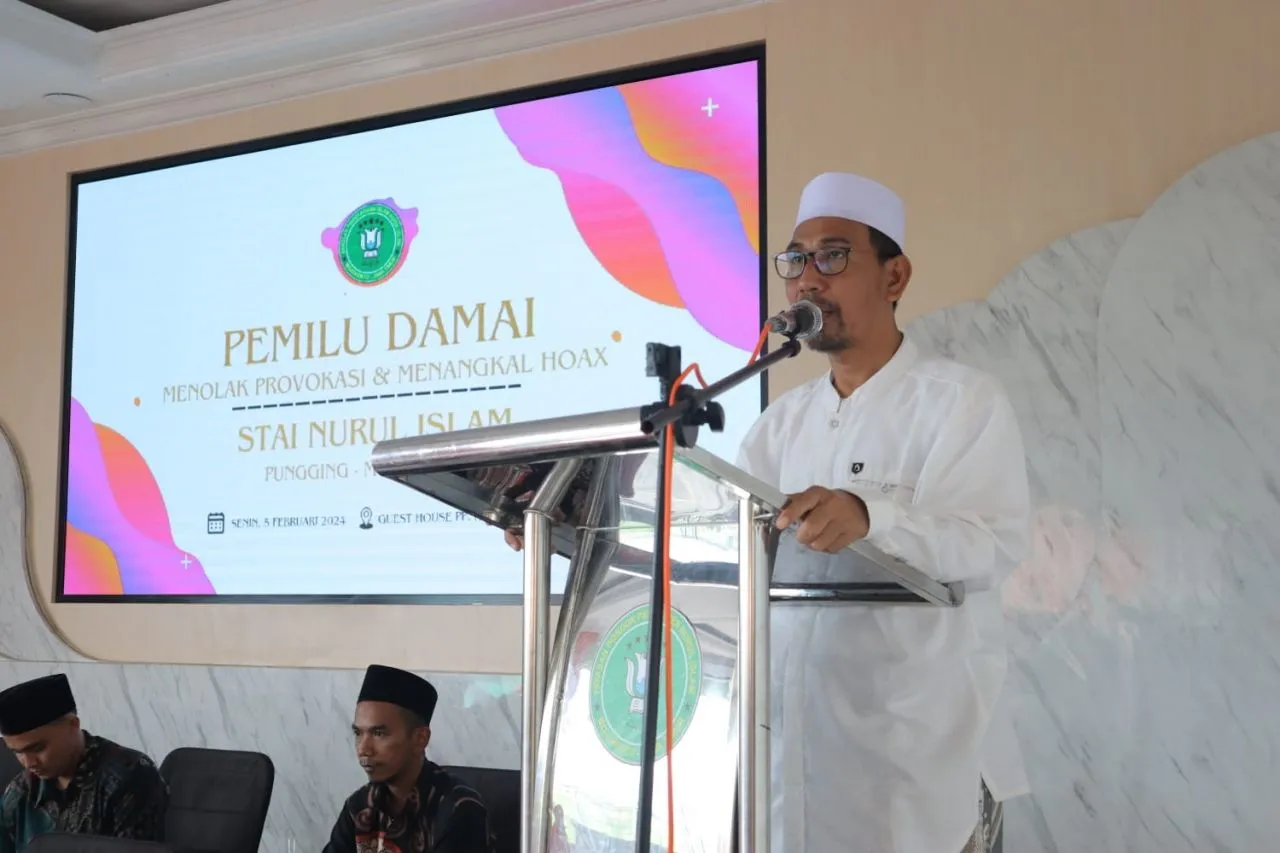 Ratusan Mahasiswa STAI Nurul Islam Mojokerto Deklarasi Pemilu Damai