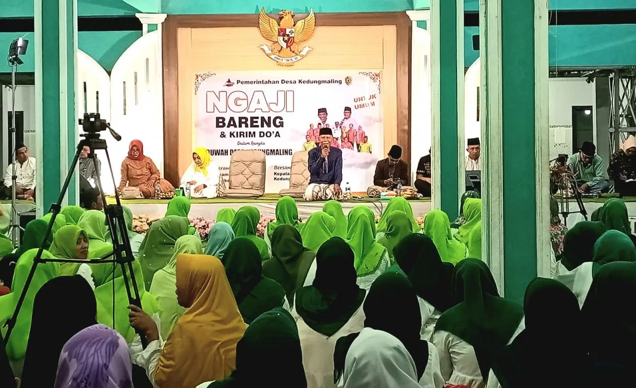 Ruwah Desa Kedungmaling Dibanjiri Jamaah Ngaji Bareng dan Sholawat
