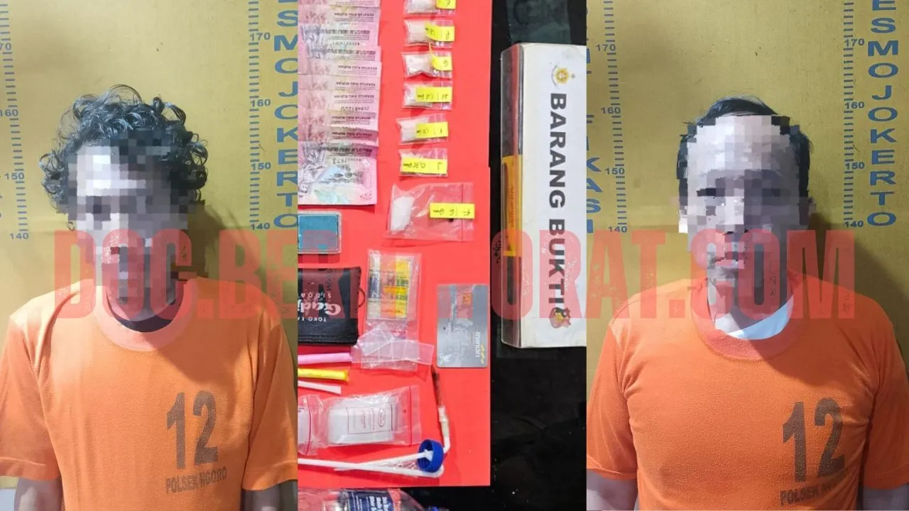 Polsek Ngoro Berhasil Tangkap 2 Pengedar Sabu di Mojokerto dan Surabaya