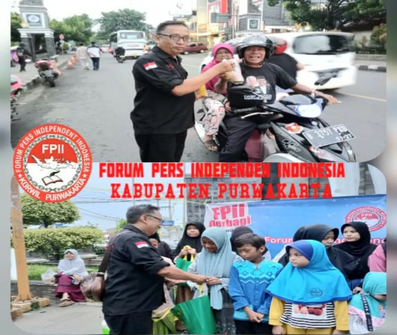 FPII Korwil Purwakarta Berbagi Takjil dan Santuni Anak Yatim Piatu