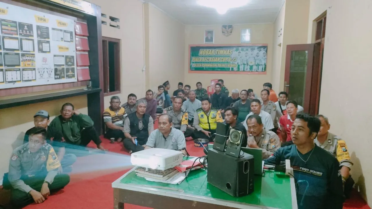 Polres Kediri Gelar Nobar Semifinal Piala AFC U23 2024