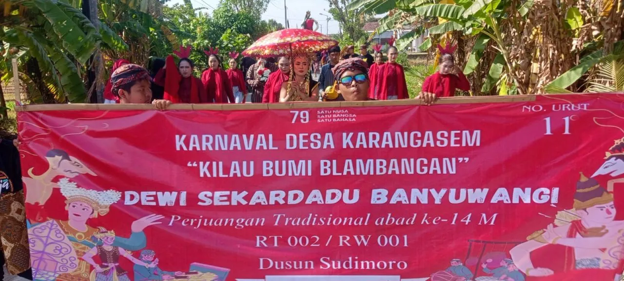 HUT RI ke 79 : Manifestasi Dewi Sekardadu Meriahkan Karnaval Desa Karangasem