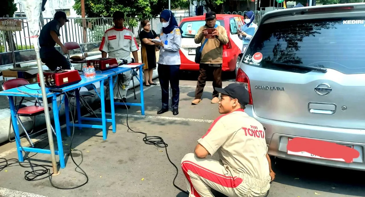 Tekan Polusi Udara Dari Kendaraan Dishub Kota Kediri Gelar Ram Cek dan Uji Emisi