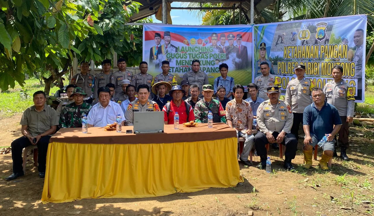 Polsek Moutong Luncurkan Gugus Tugas Ketahanan Pangan