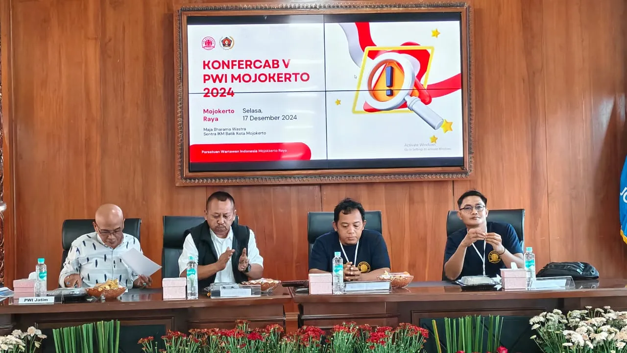 Amin Unggul 5 Suara Dari Chariris Pada Konfercab PWI Mojokerto ke 5