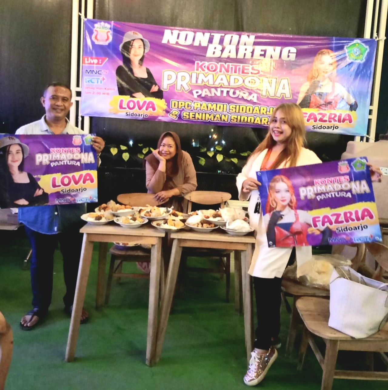 Dukungan : PAMDI DPC Sidoarjo nobar Kontes Primadona Pantura 2024 dukung penampilan Fazria dan Lova